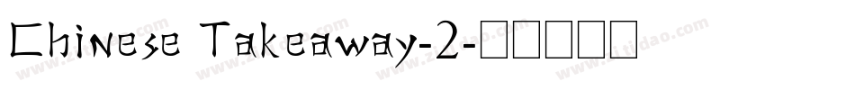 Chinese Takeaway-2字体转换